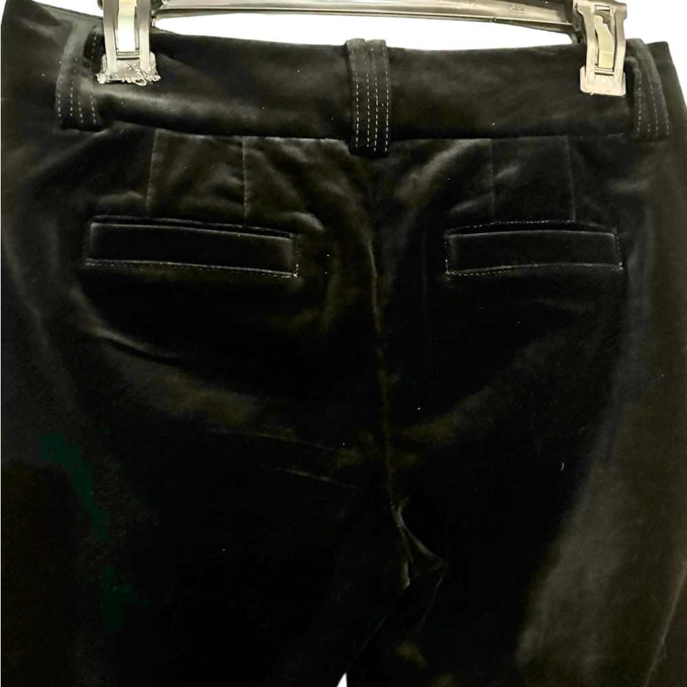 GORGEOUS #FALL2025 BANANA REPUBLIC BLACK VELVET TROUSER/PANTS SIZE: 0 #W - Picture 3 of 11